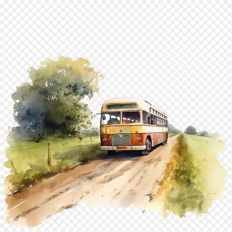 乡村公路上的公交车-乡村公路上的公交车公交车公交车乡村道路风景