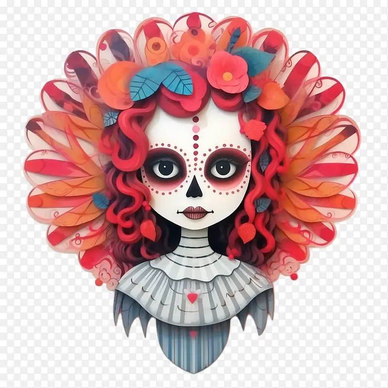 skelitacalaveras-skelitacalaveras亡灵节头骨化妆花