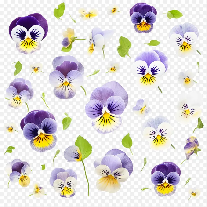 三色堇花-三色堇花紫色蓝色紫罗兰色的花朵