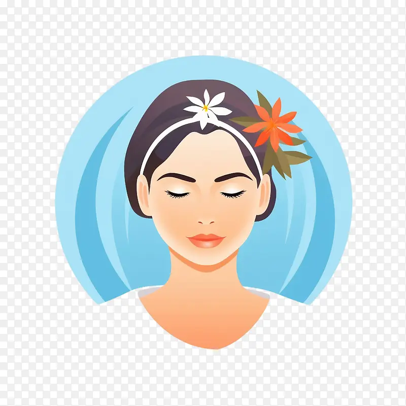 护理脸-护理脸美丽女孩脸闭着眼睛