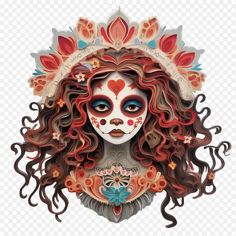 skelitacalaveras-skelitacalaveras糖头骨化妆面部彩绘亡灵节