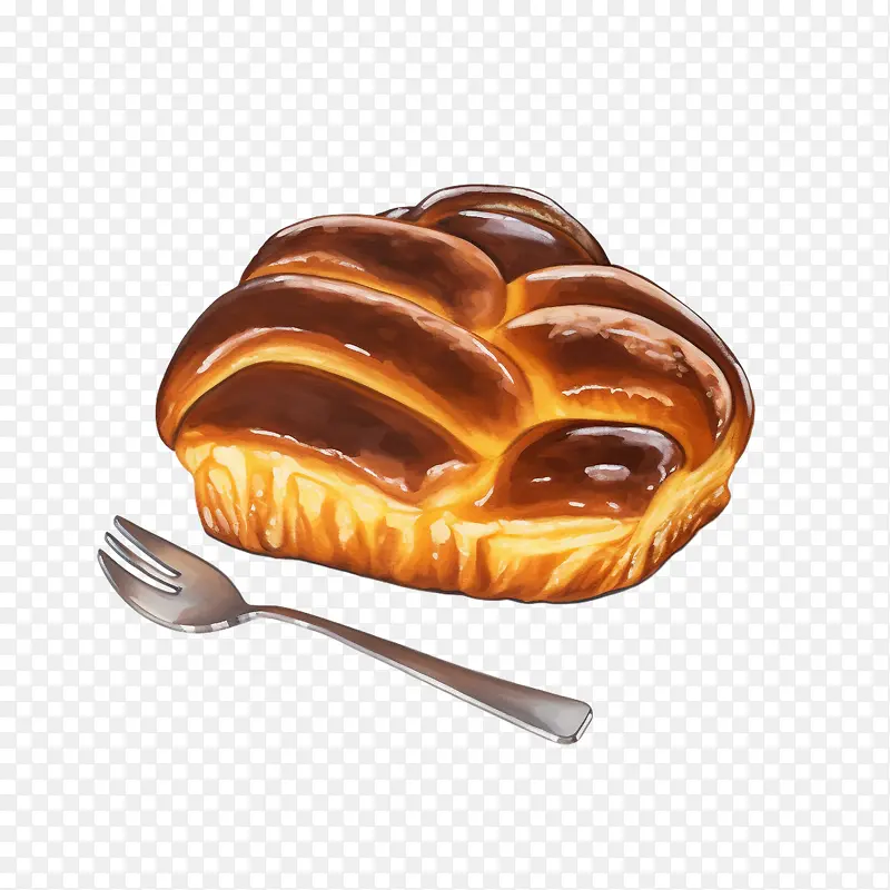 Challah面包-Challah面包面包糕点叉刀