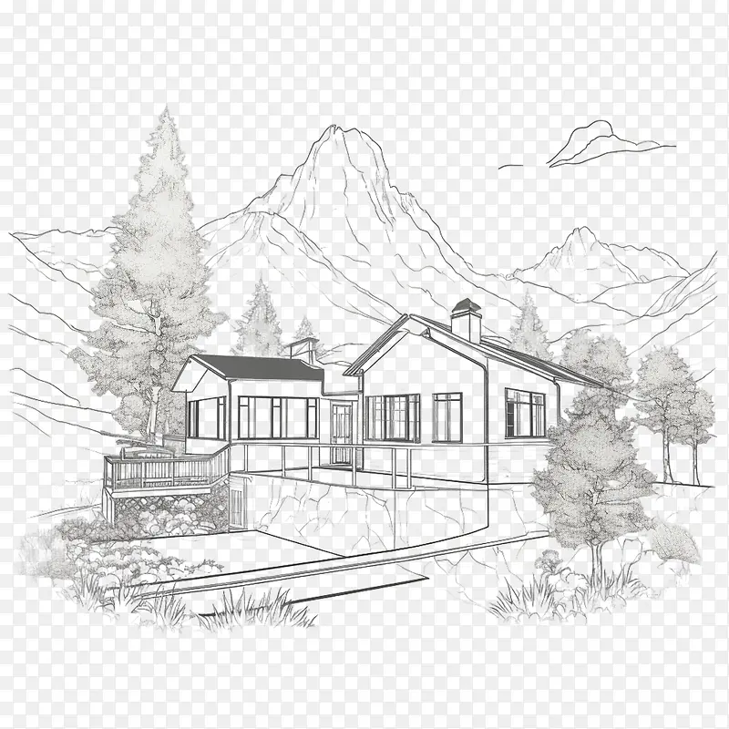 房子-房子山林小屋小屋