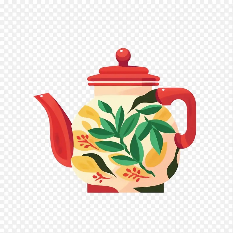 茶壶-橙色