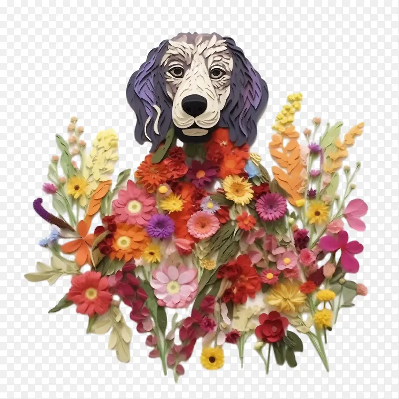 狗-狗小狗动物花