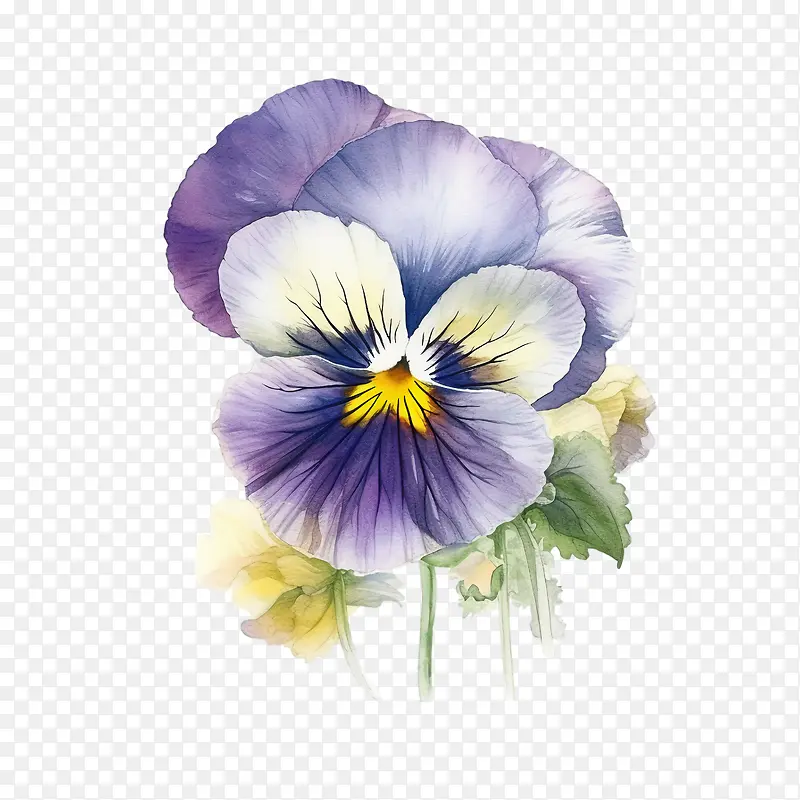 三色堇花-三色堇花紫罗兰花瓣盛开花