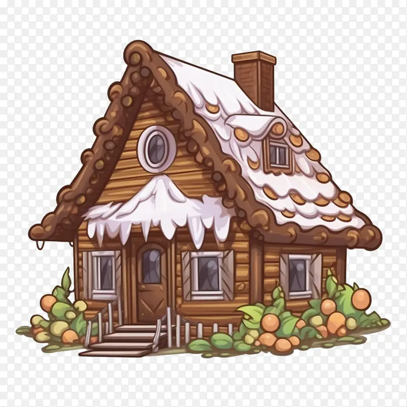 圣诞节-圣诞节姜饼屋房子小屋木制