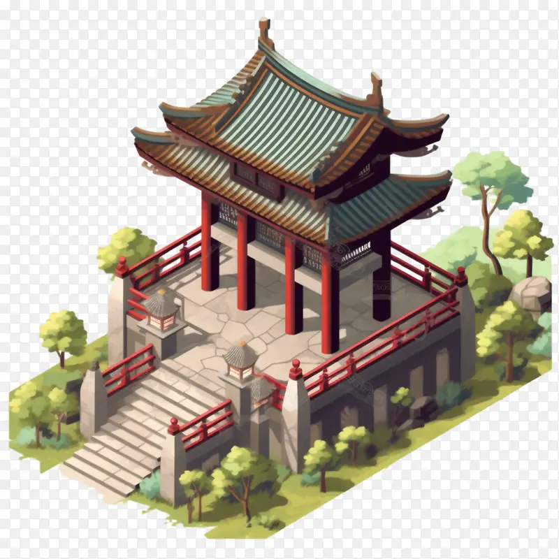 日本门-日本门建筑宝塔中国建筑红色