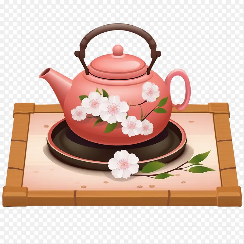 茶壶-茶壶茶具壶茶杯花
