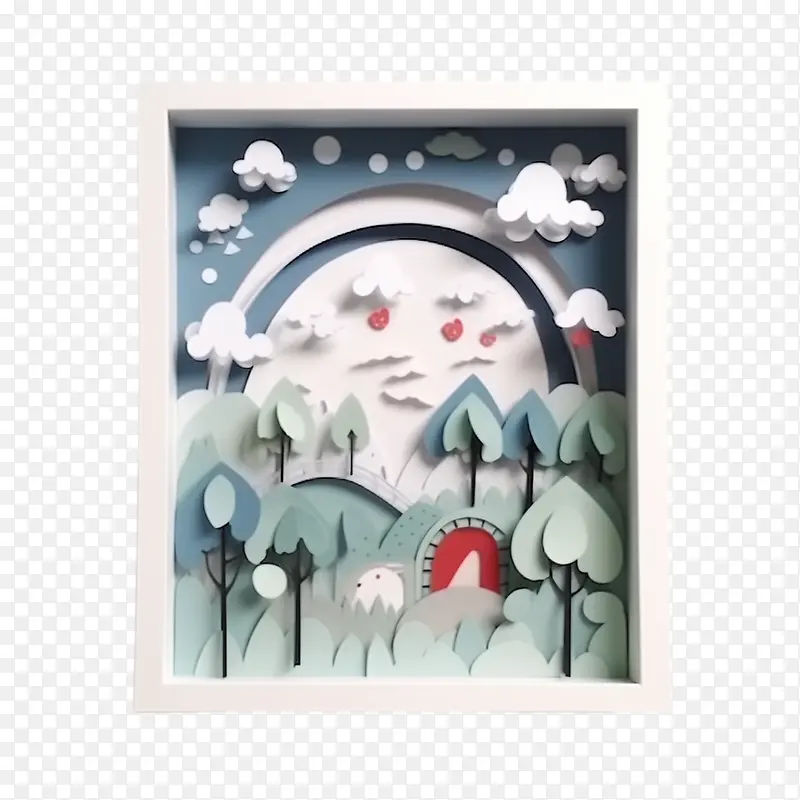 雨季-雨季森林树木山日落
