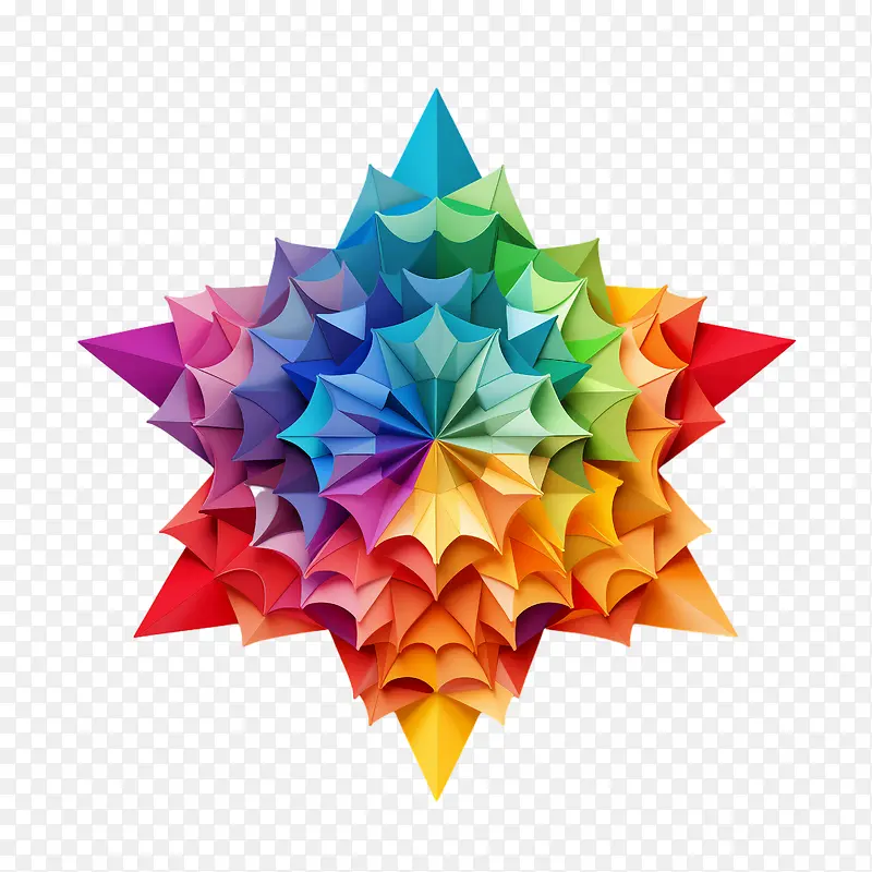 彩虹形状-折纸