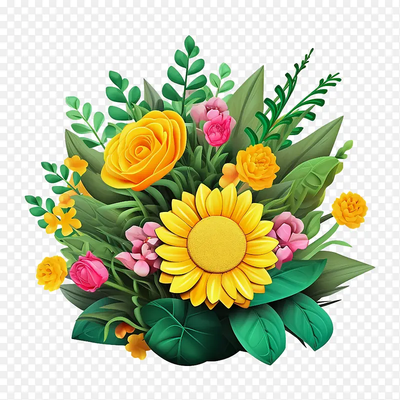 3d花-夏天的花朵