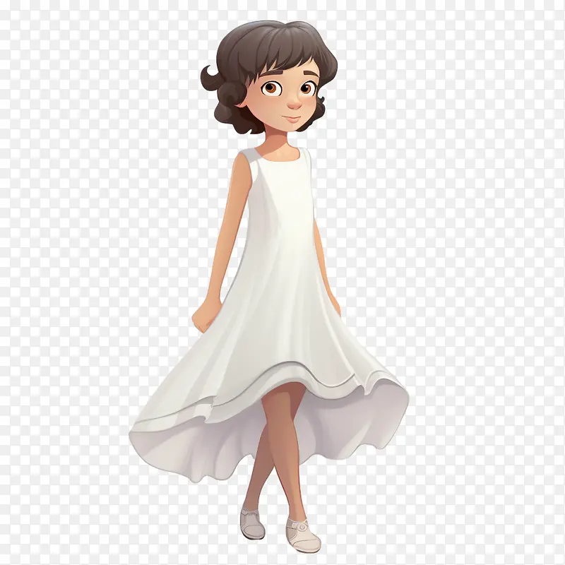 白色连衣裙-白色连衣裙女孩女孩衣服白色