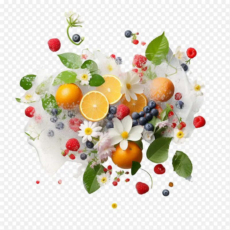 夏天-夏季柑橘类果汁水