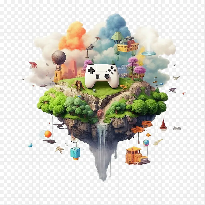 视频游戏-视频游戏景观岛视频游戏游戏控制器