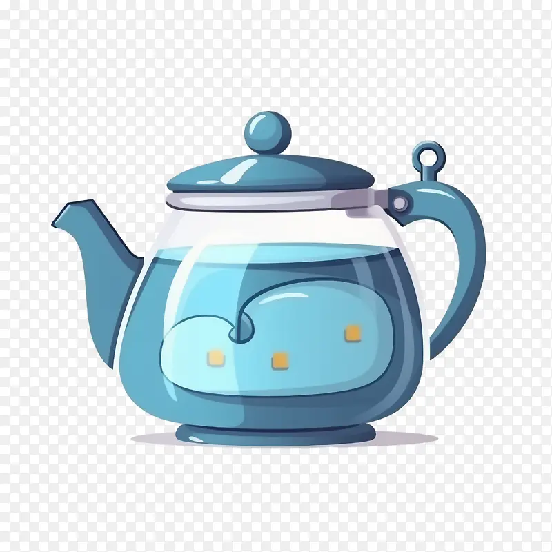 茶壶-茶壶蓝色茶壶玻璃厨房用具泡茶