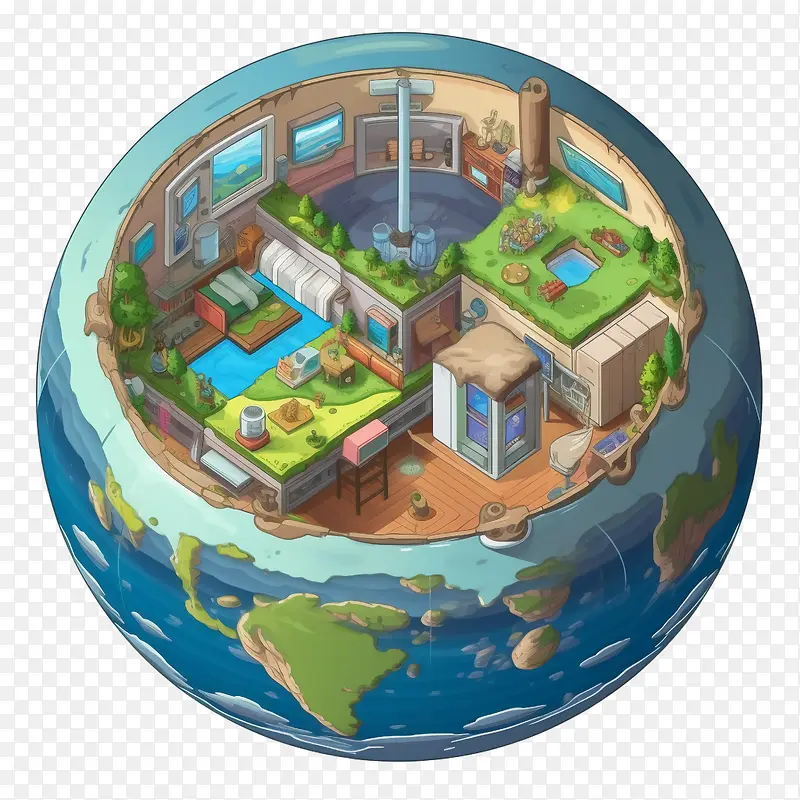 剖面图-剖面图地球家园行星terra