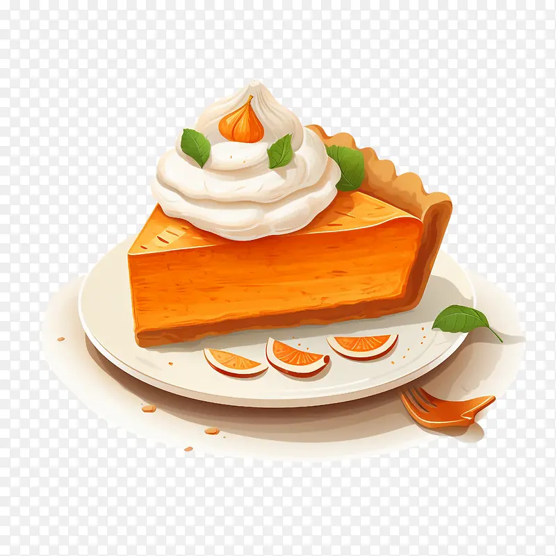 南瓜派-南瓜派馅饼食品甜点蛋糕