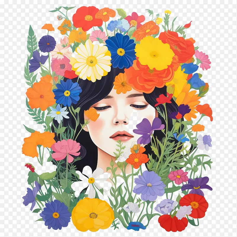 花艺少女-花冠