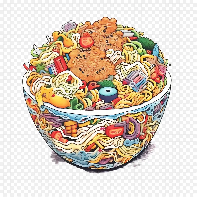 涂鸦面条-涂鸦面条面条辣味意大利面