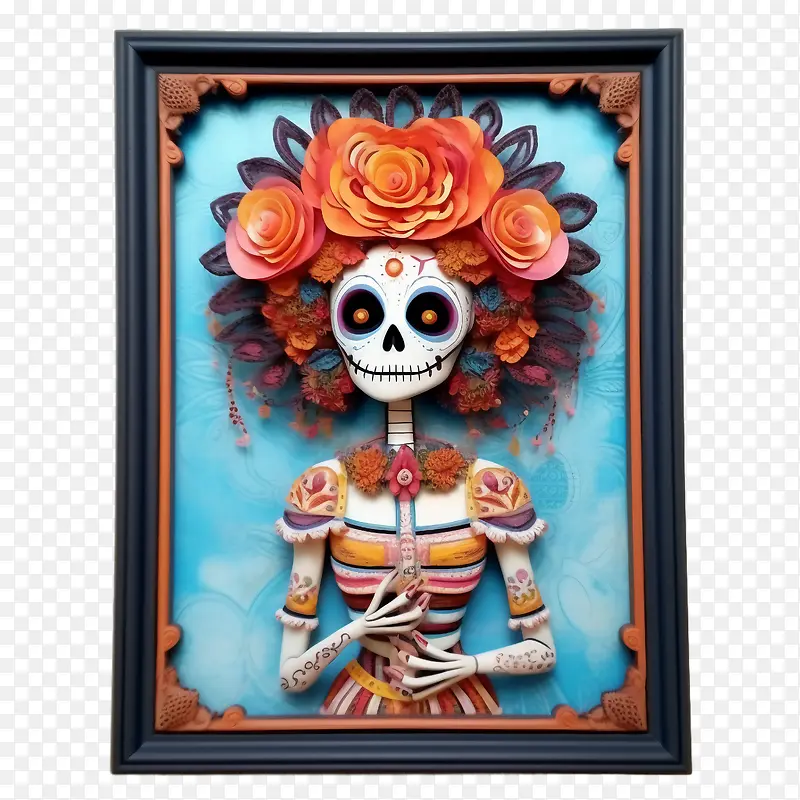 skelitacalaveras-skelitacalaveras骷髅脸服装花卉
