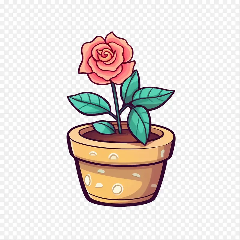 玫瑰花盆