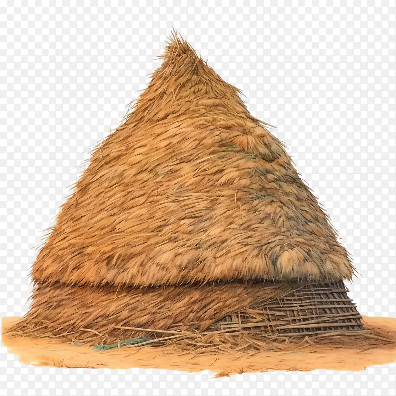 干草捆-干草捆干草堆稻草小屋茅草屋顶自然建筑