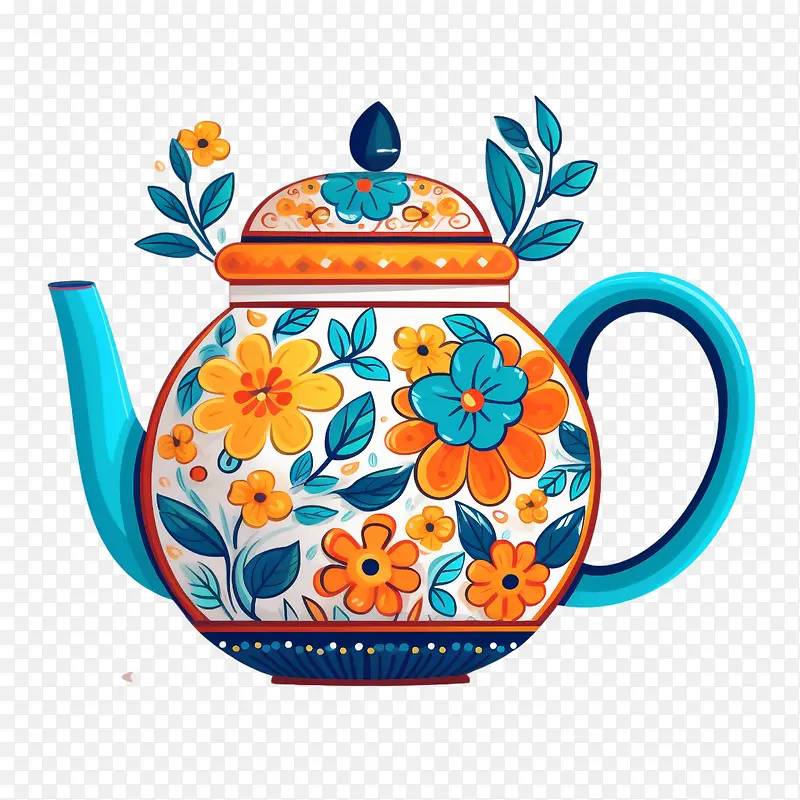 茶壶-橙色