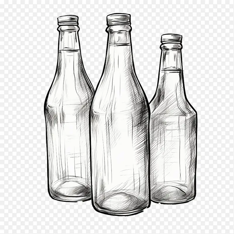 啤酒瓶-啤酒瓶水瓶玻璃瓶瓶饮料容器