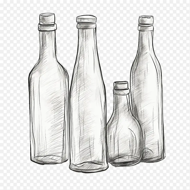 啤酒瓶-啤酒瓶玻璃瓶透明瓶带软木塞的瓶子