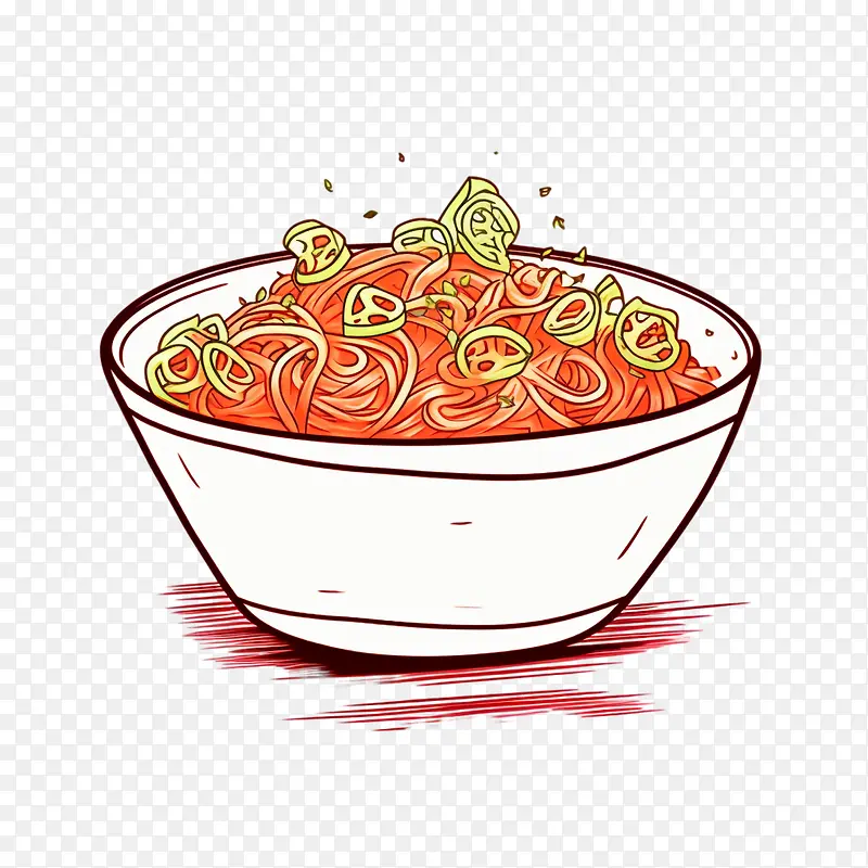 涂鸦面条-手绘