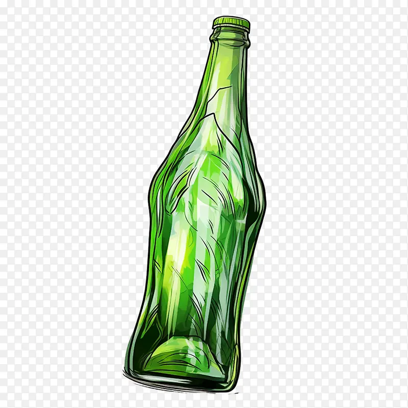 啤酒瓶-啤酒瓶水绿色瓶玻璃