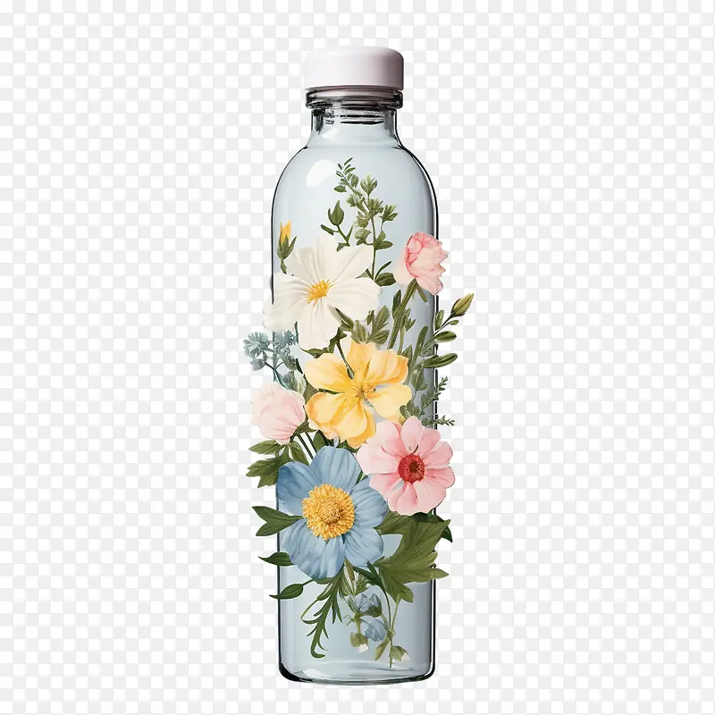 水瓶-水瓶瓶水花自然