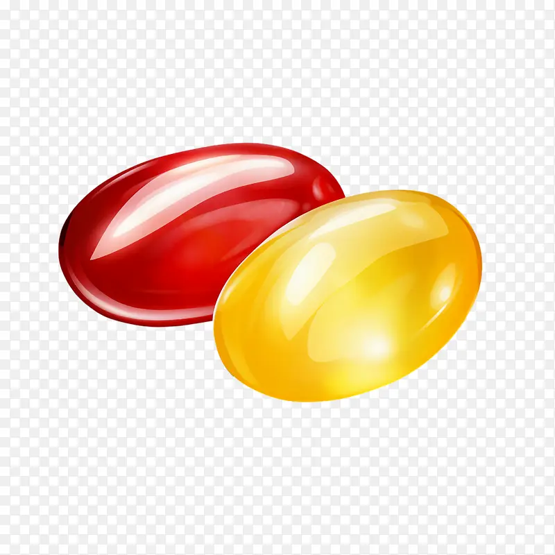 果冻豆-果冻豆红色黄色胶状维生素