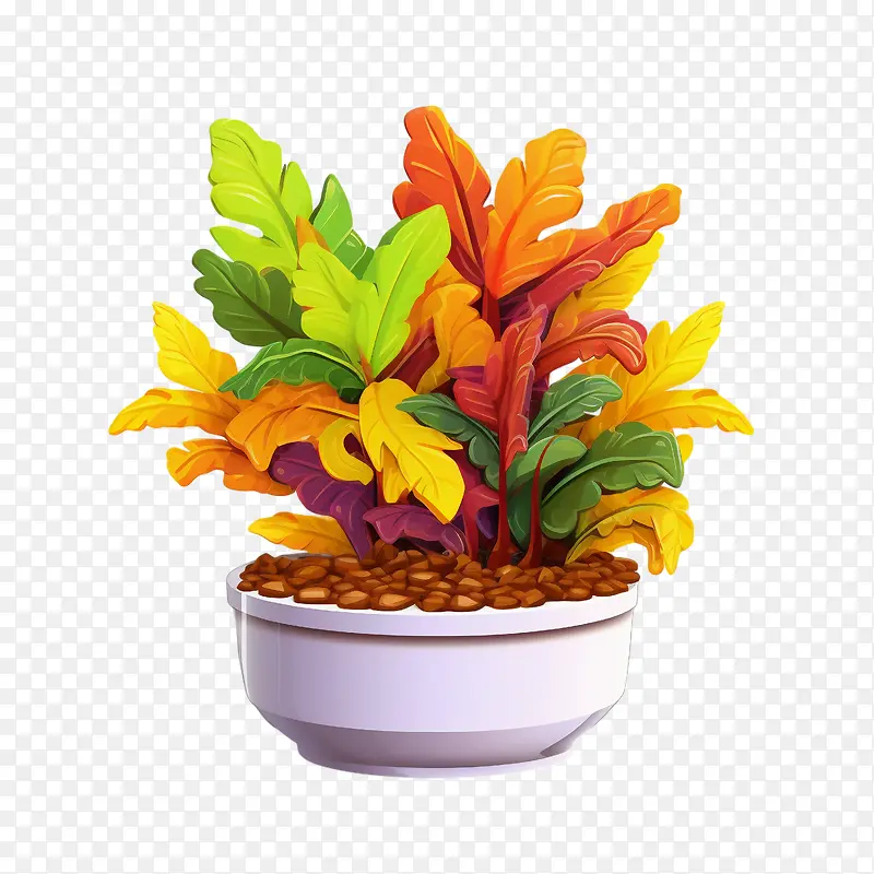 巴豆植物-花盆