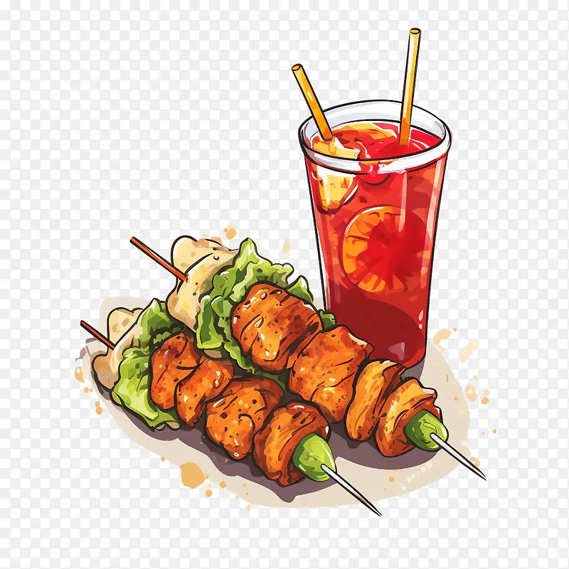 世界烤肉串日——果汁