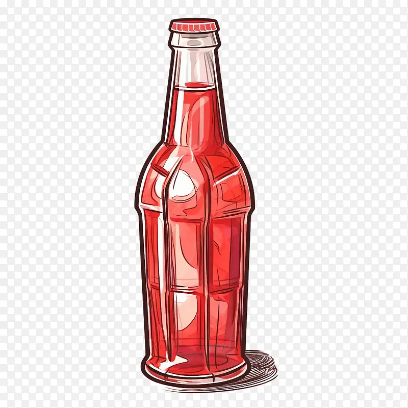啤酒瓶-啤酒瓶红汽水瓶饮料