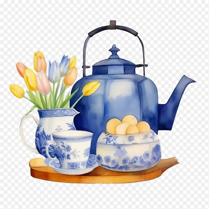 茶壶-茶壶茶壶郁金香花瓶杯子