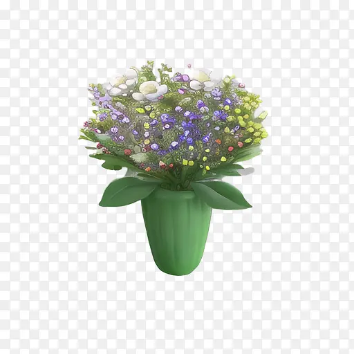 植物-植物粉红色紫色绿色花束