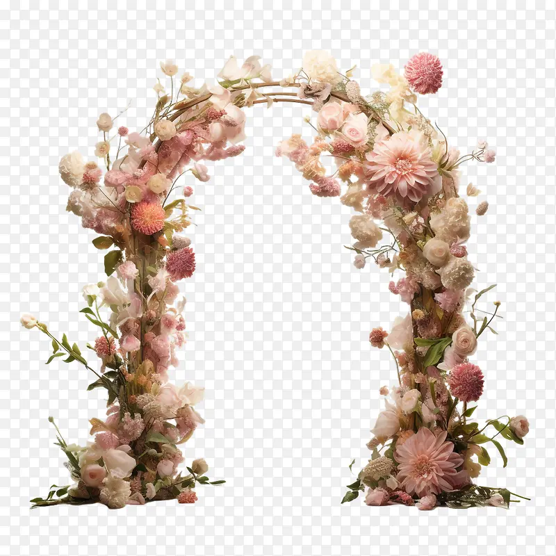 花拱门-花拱门花束鲜花插花婚礼