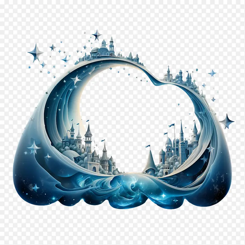 星星拱门-星星拱门景观夜城未来派