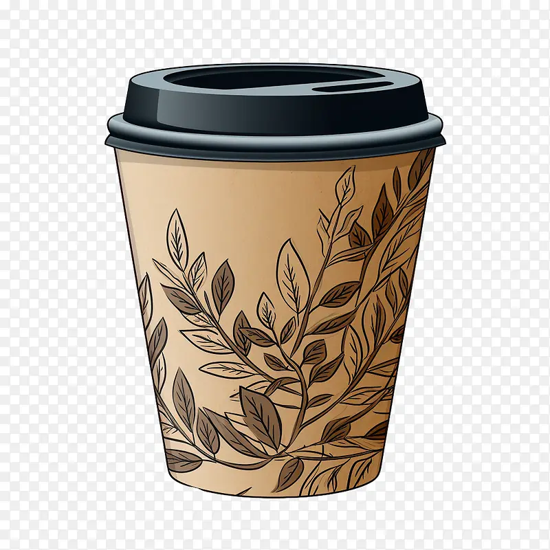 棕色纸咖啡杯-咖啡杯
