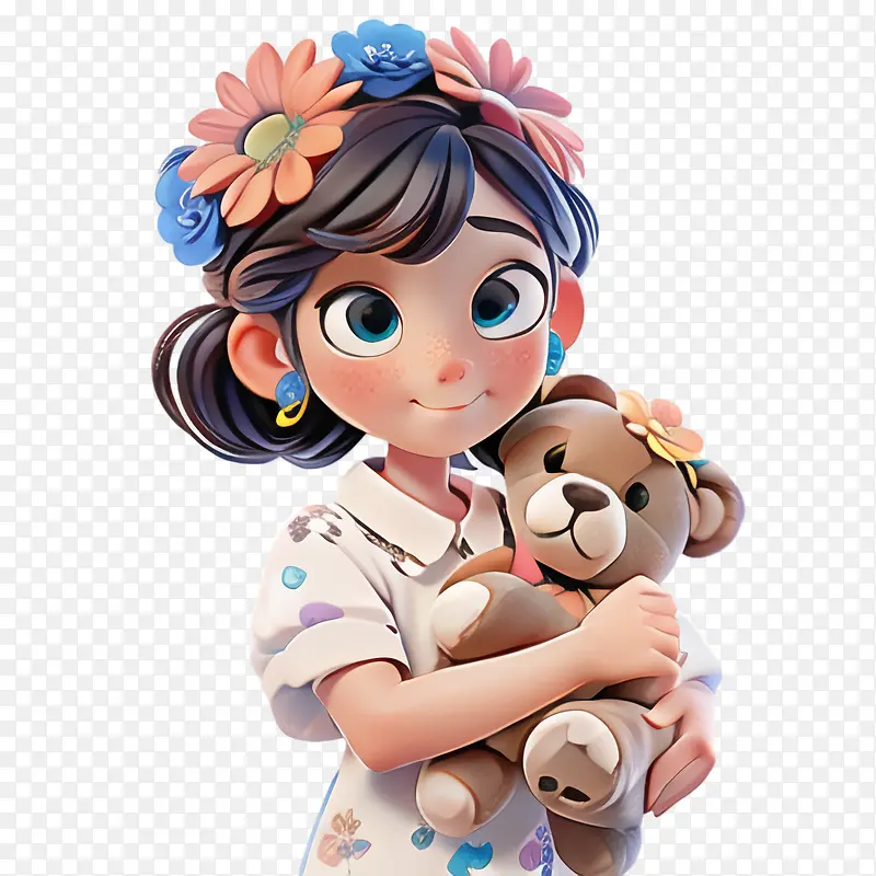 可爱的女孩——泰迪熊