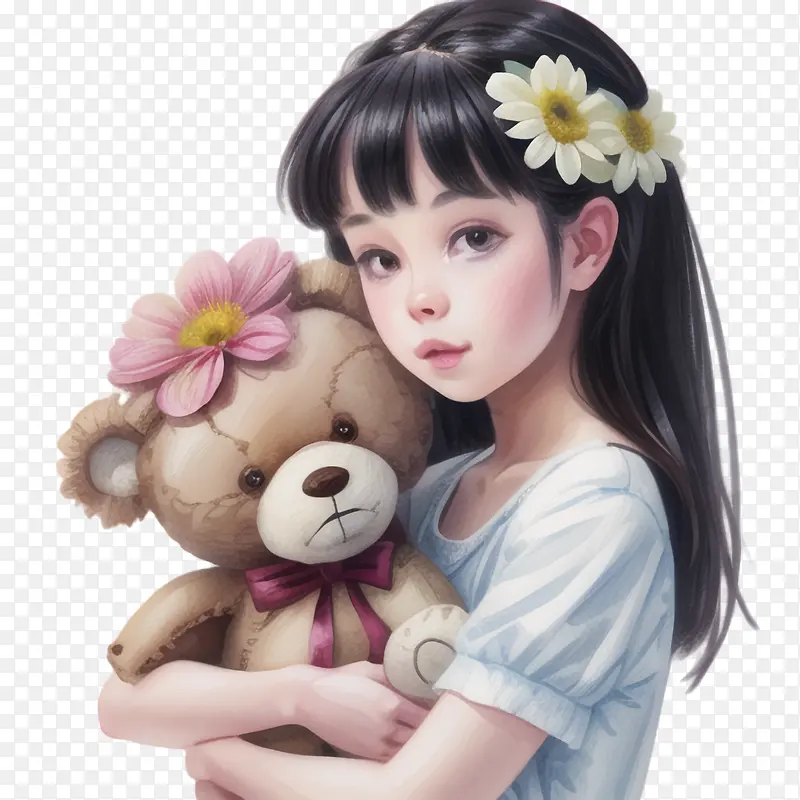 可爱的女孩——泰迪熊