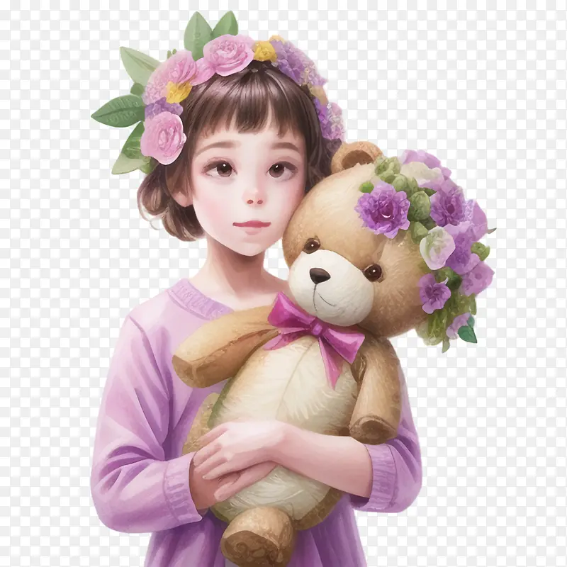可爱的女孩——泰迪熊