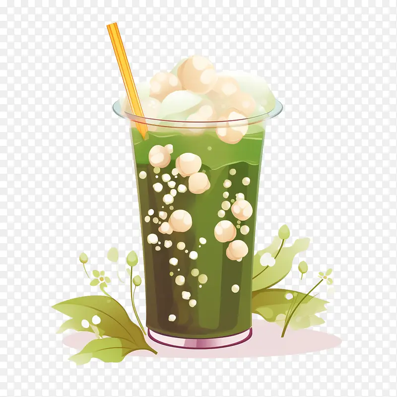 抹茶珍珠奶茶-珍珠奶茶