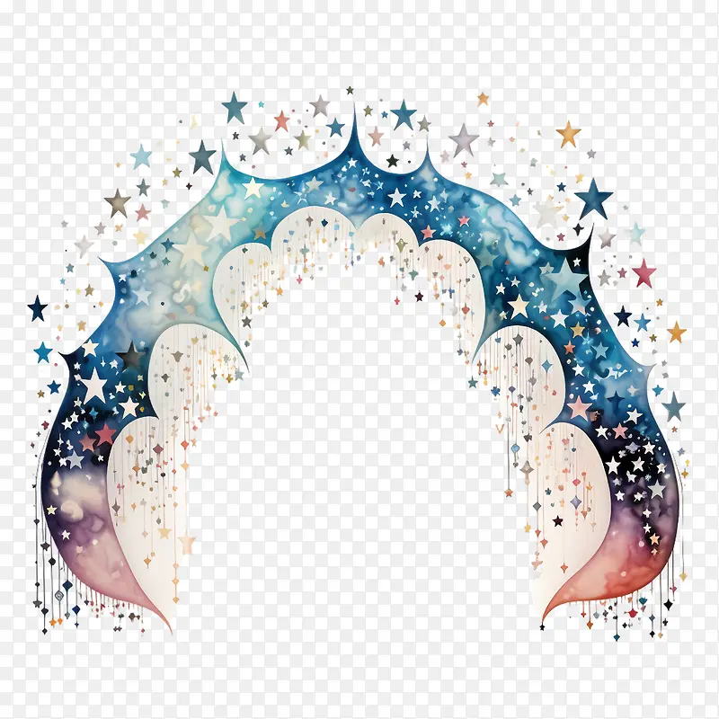 星星拱门-星星拱门海浪沙滩日落