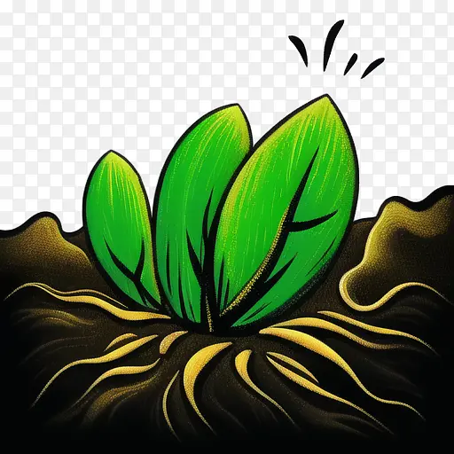 植物-植物植物绿叶根