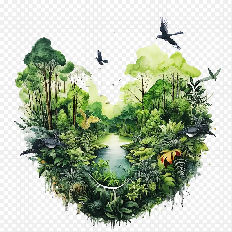 世界自然保护日-世界自然保护日绿色森林树木自然