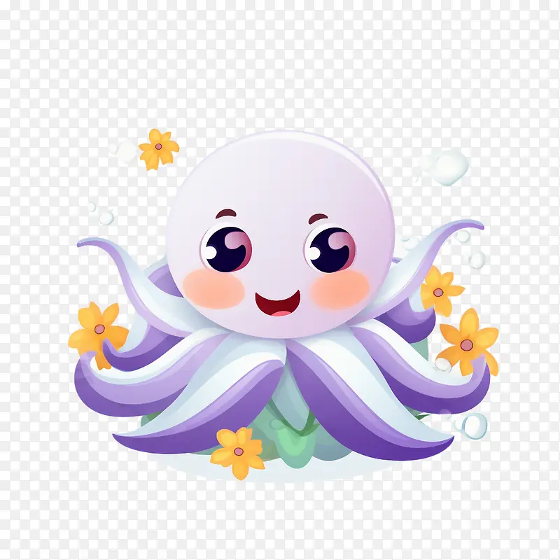 章鱼-章鱼可爱有趣的卡通章鱼